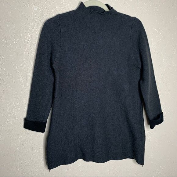 Nanette Lepore wool mock neck long sleeve sweater gray - Picture 1 of 7